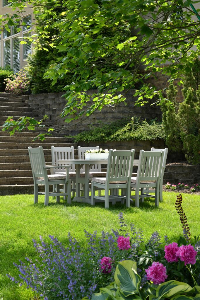 wooden garden table